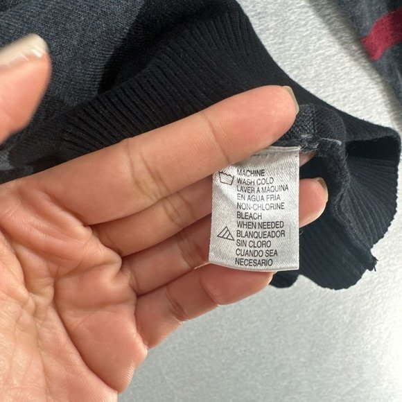 Marq Athletic Fit Mens Striped Sweater Medium Gray Crew Neck Relax Fit Casual - Picture 7 of 16